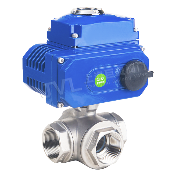 JL900-Q2 / Electric Three-way Female Thread Ball Valve