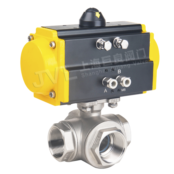 JL600-Q7 / Pneumatic Sanitary Degree Three-way Clamp Ball Valve