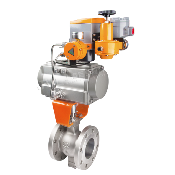 JL600-Q5 / Pneumatic V-type Flanged Ball Valve