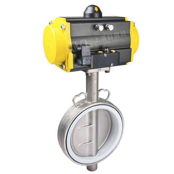 JL600-D1 / Pneumatic Half  Fluorine Lined Butterfly Valve