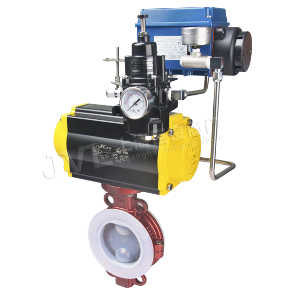 JL600-D6 / Pneumatic Fully Fluorine Lined Butterfly Valve