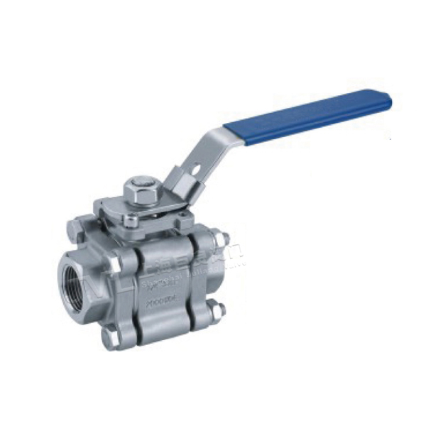 Three-piece Female Thread 2000PSI Ball Valve/(High Mounting)