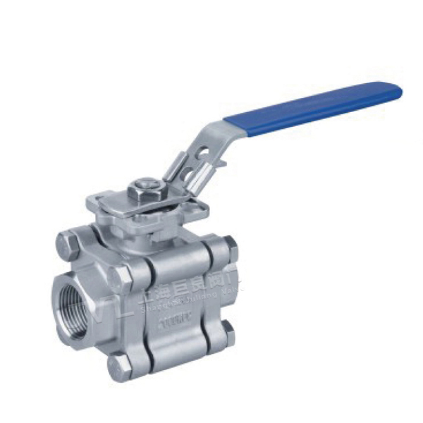 Three-piece Female Thread 2000PSI Ball Valve/(High Mounting)