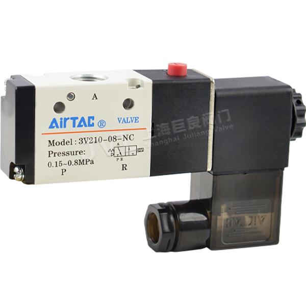 3V210-08-NO/NC / Two Position Three Way Tube Type Solenoid Valve