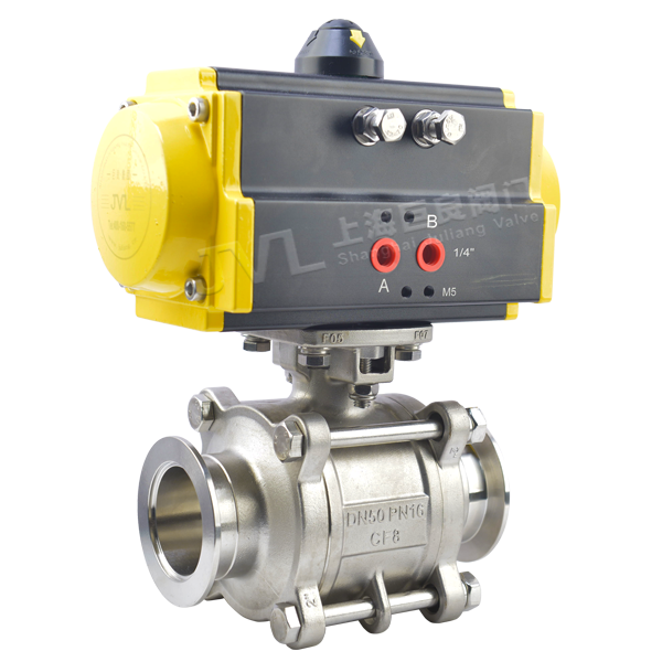 JL600-Q9 / Pneumatic KF Chuck Plate Ball Valve
