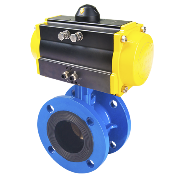 JL600-D8 / Pneumatic Wafer Powder Butterfly Valve