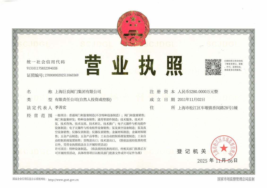 Business License-Juliang Group