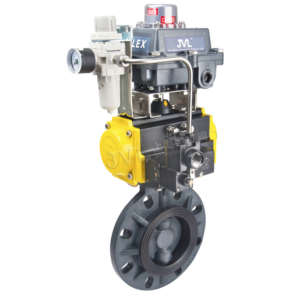 JL600-D4 / Pneumatic Plastic Butterfly Valve